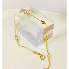 Βραχιόλι Σε Κίτρινο Χρυσό 9Κ - Καρδιά, Πεταλούδα, Σταυρός και ζιργκον (BR125)